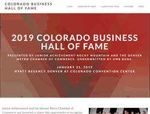 Tablet Screenshot of coloradobusinesshalloffame.org